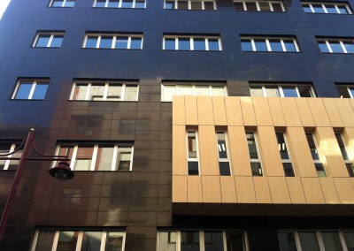 Absolute black polished basalt - facade